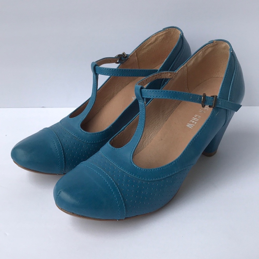Chelsea Crew | Malibu T-Strap Oxford Heels | Blue